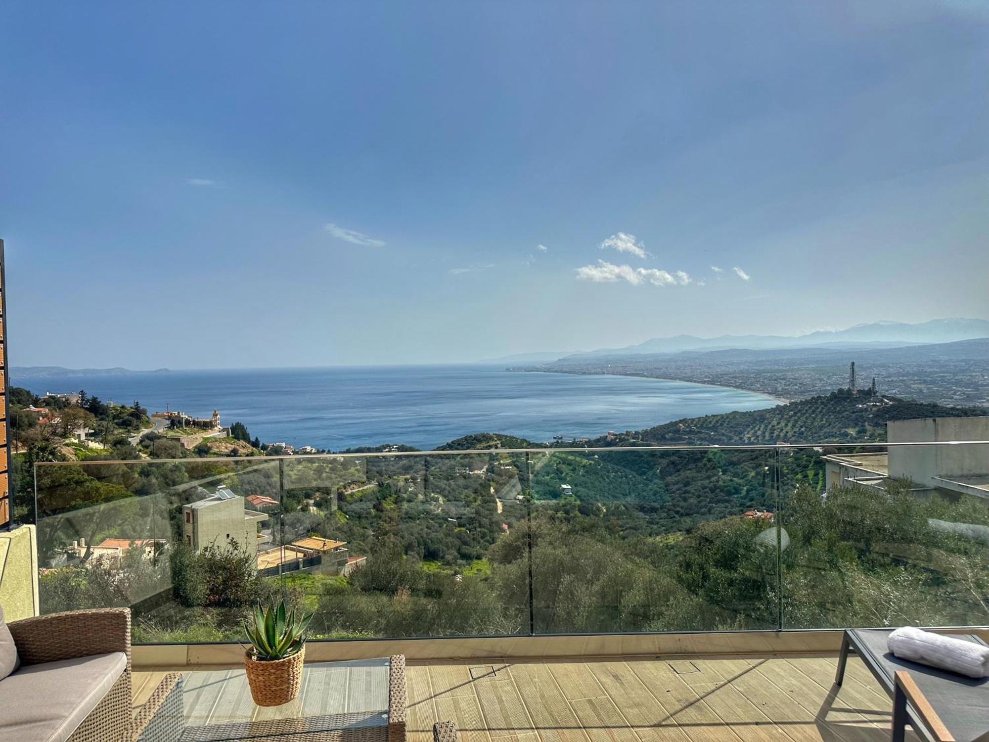 Villa Balcony, Cozy Villa With Amazing View Rodhiá Exteriör bild