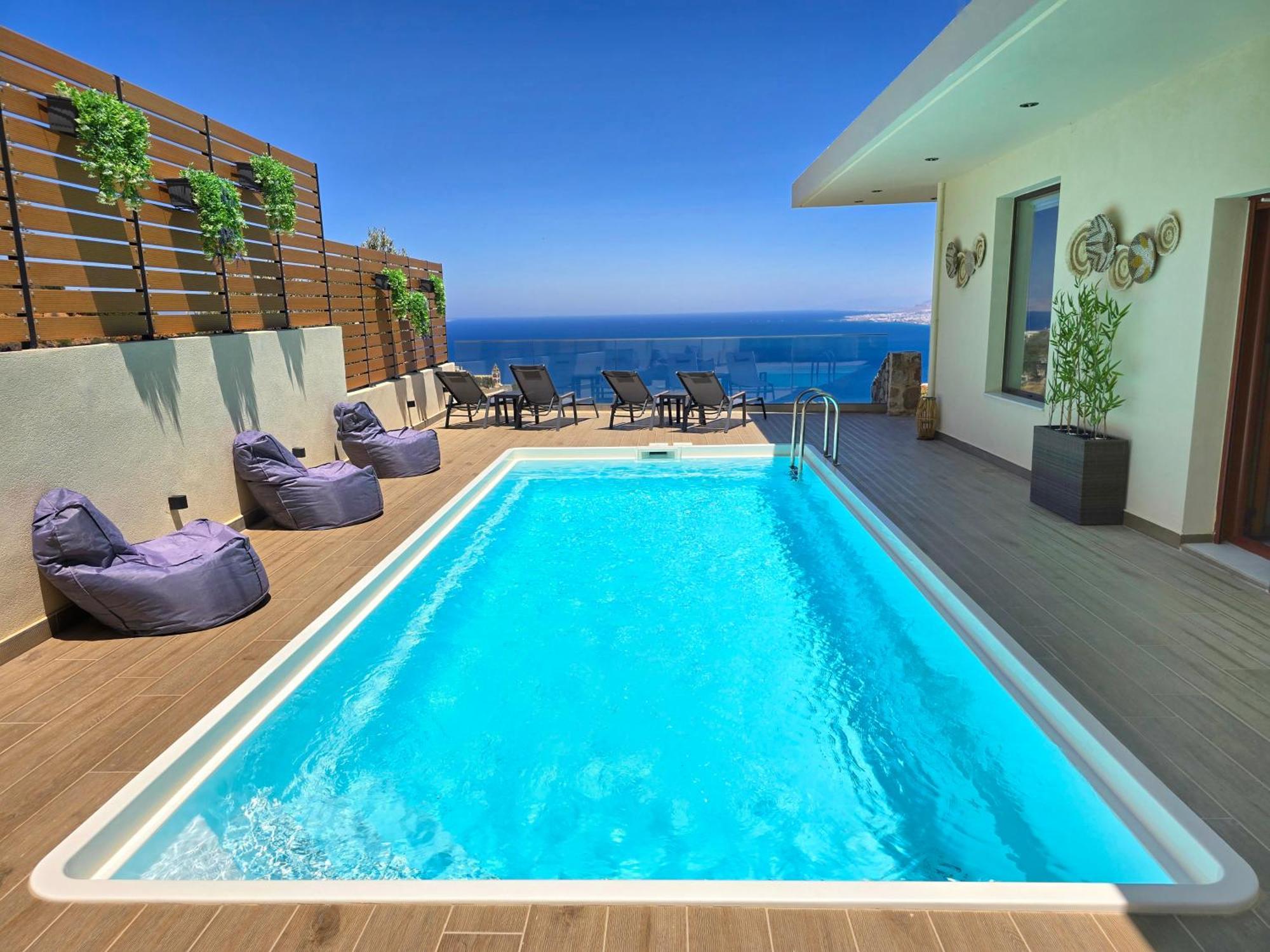 Villa Balcony, Cozy Villa With Amazing View Rodhiá Exteriör bild