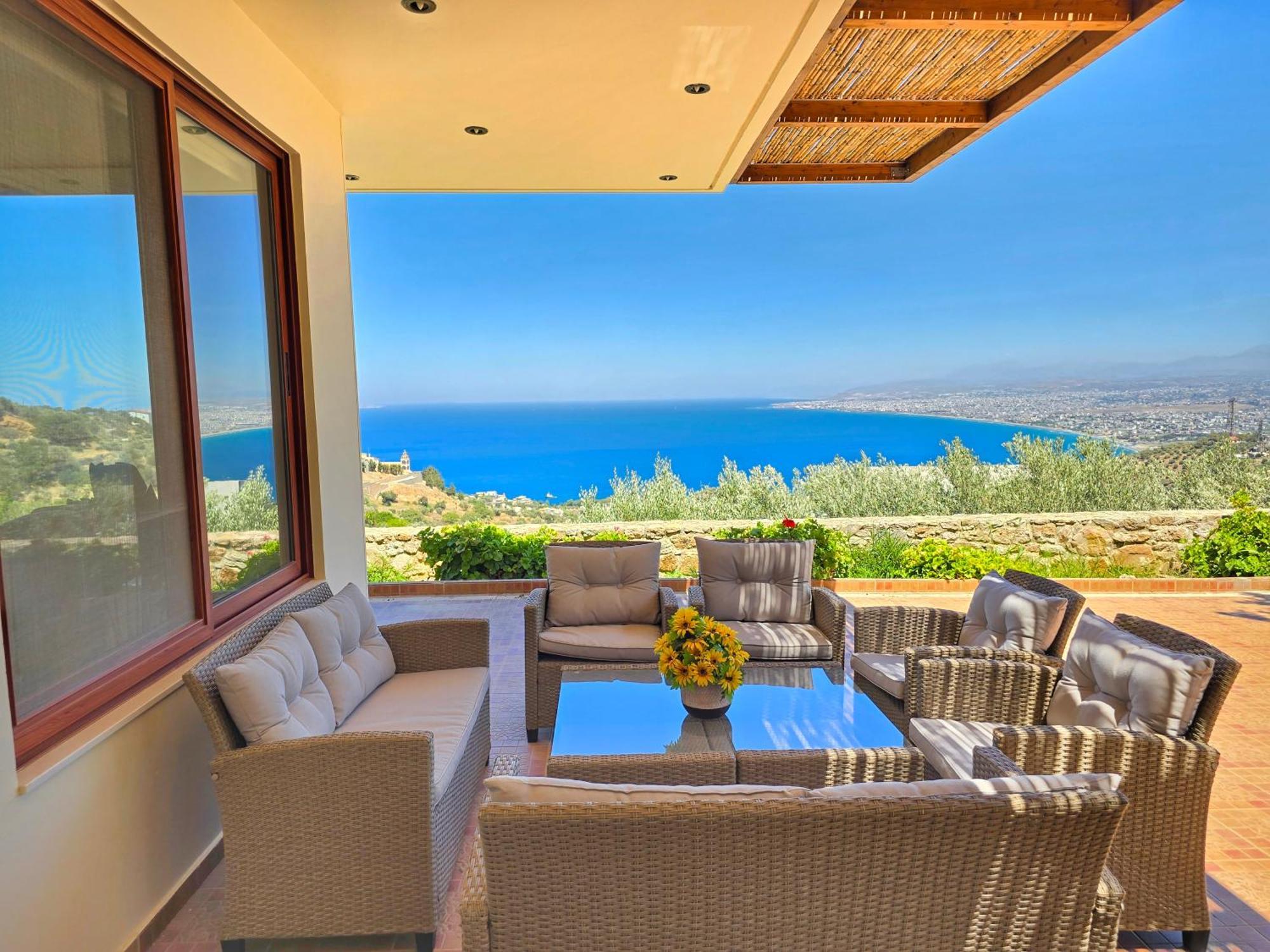 Villa Balcony, Cozy Villa With Amazing View Rodhiá Exteriör bild
